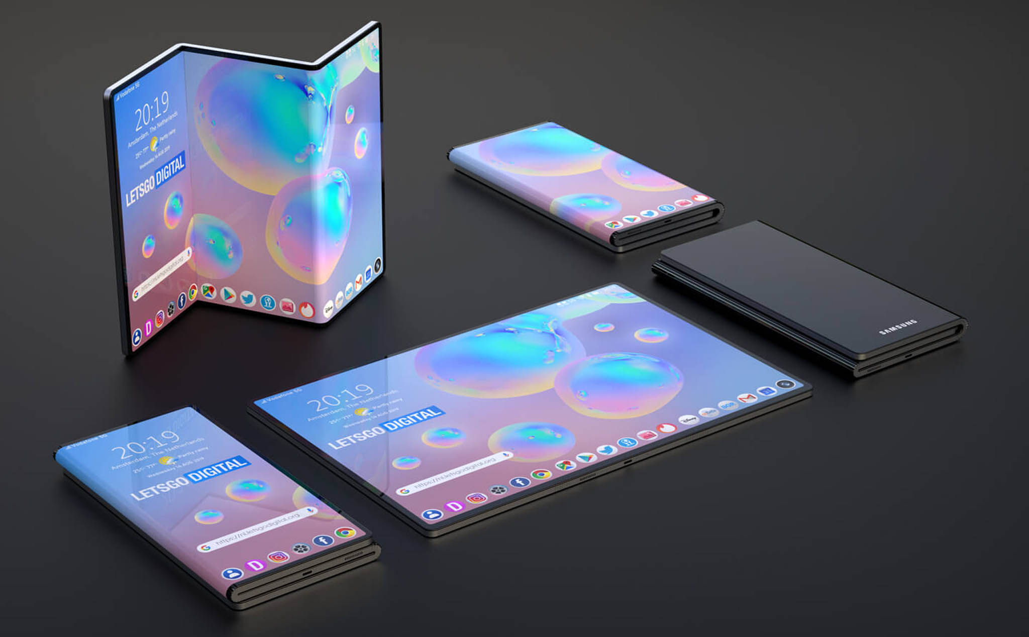 Samsung 'Double-Folding Foldable Smartphones