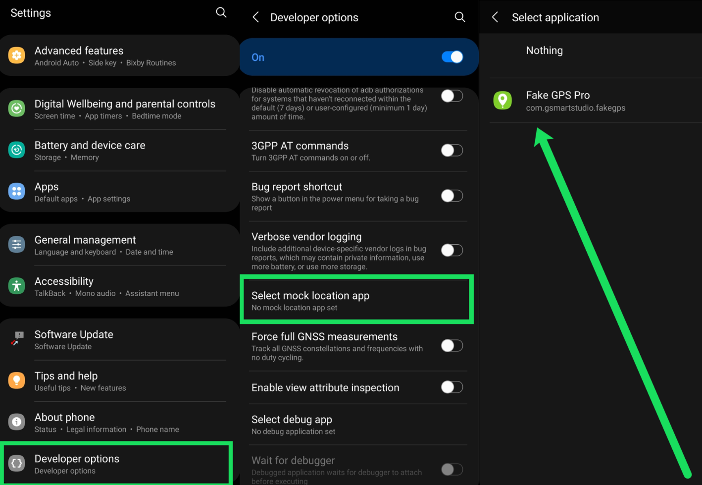 Steps to Activate Mock Location Provider