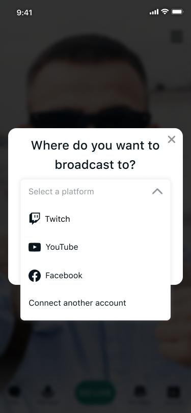 Where do you want to broadcast to?