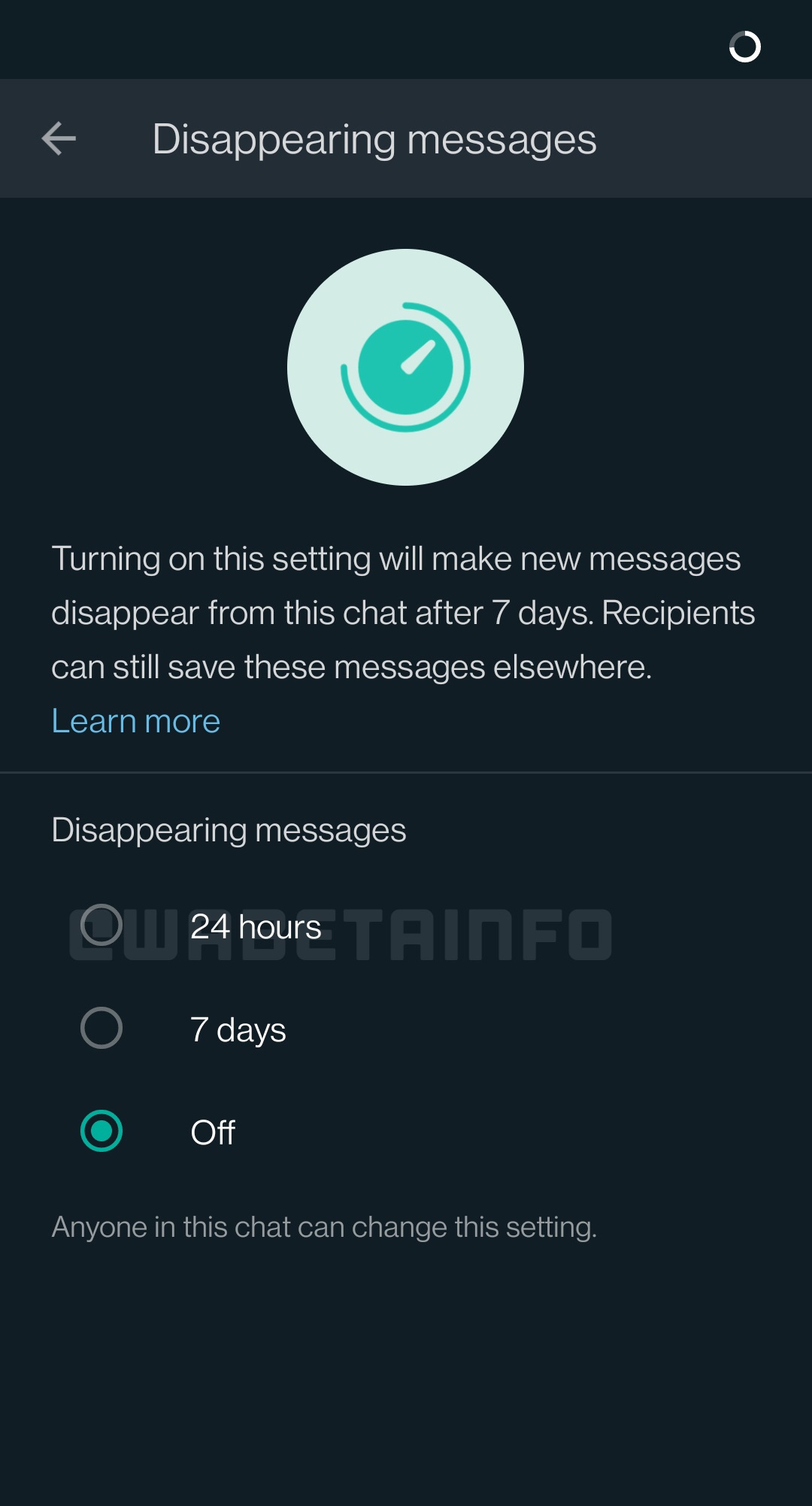 24-Hours Option for Disappearing Messages