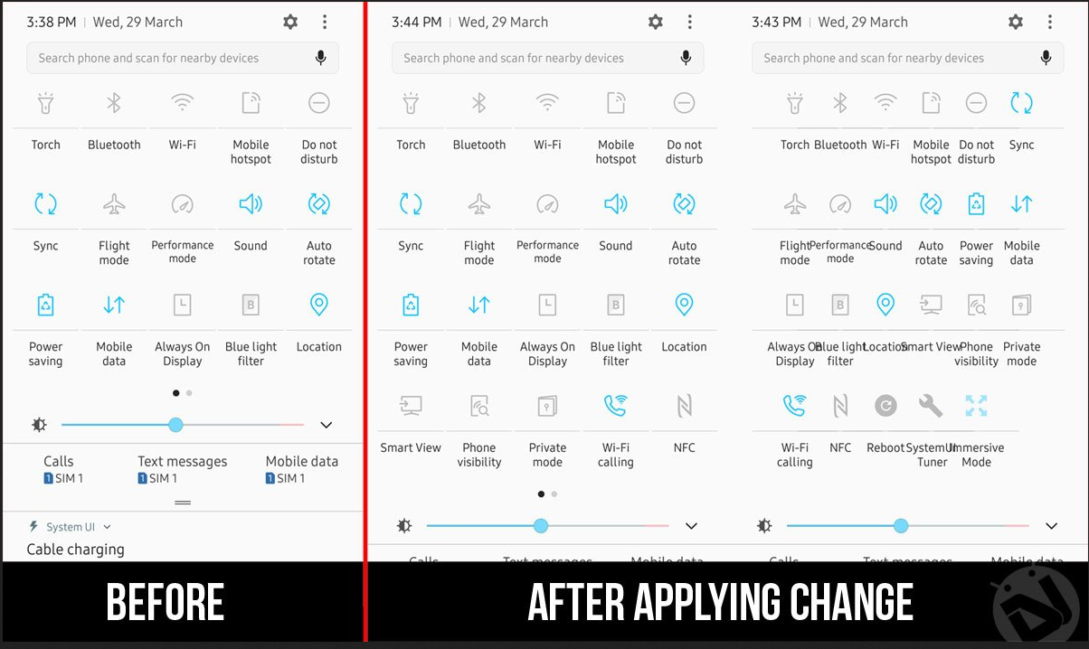 Using and customizing the Quick Settings