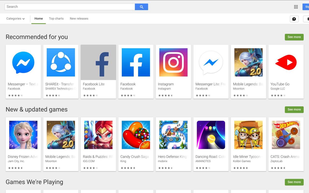 Google Play Store Apps & Games